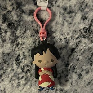 Cute Character Keychain with Pink Clip